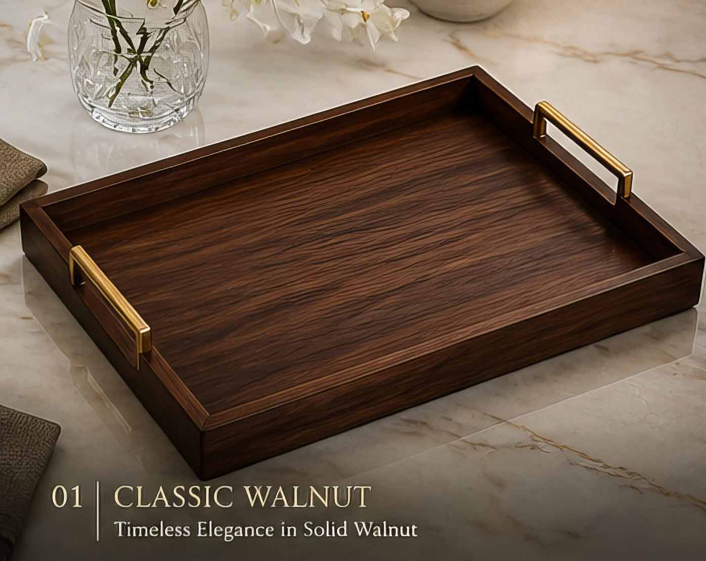 Classic Walnut Serving Tray
