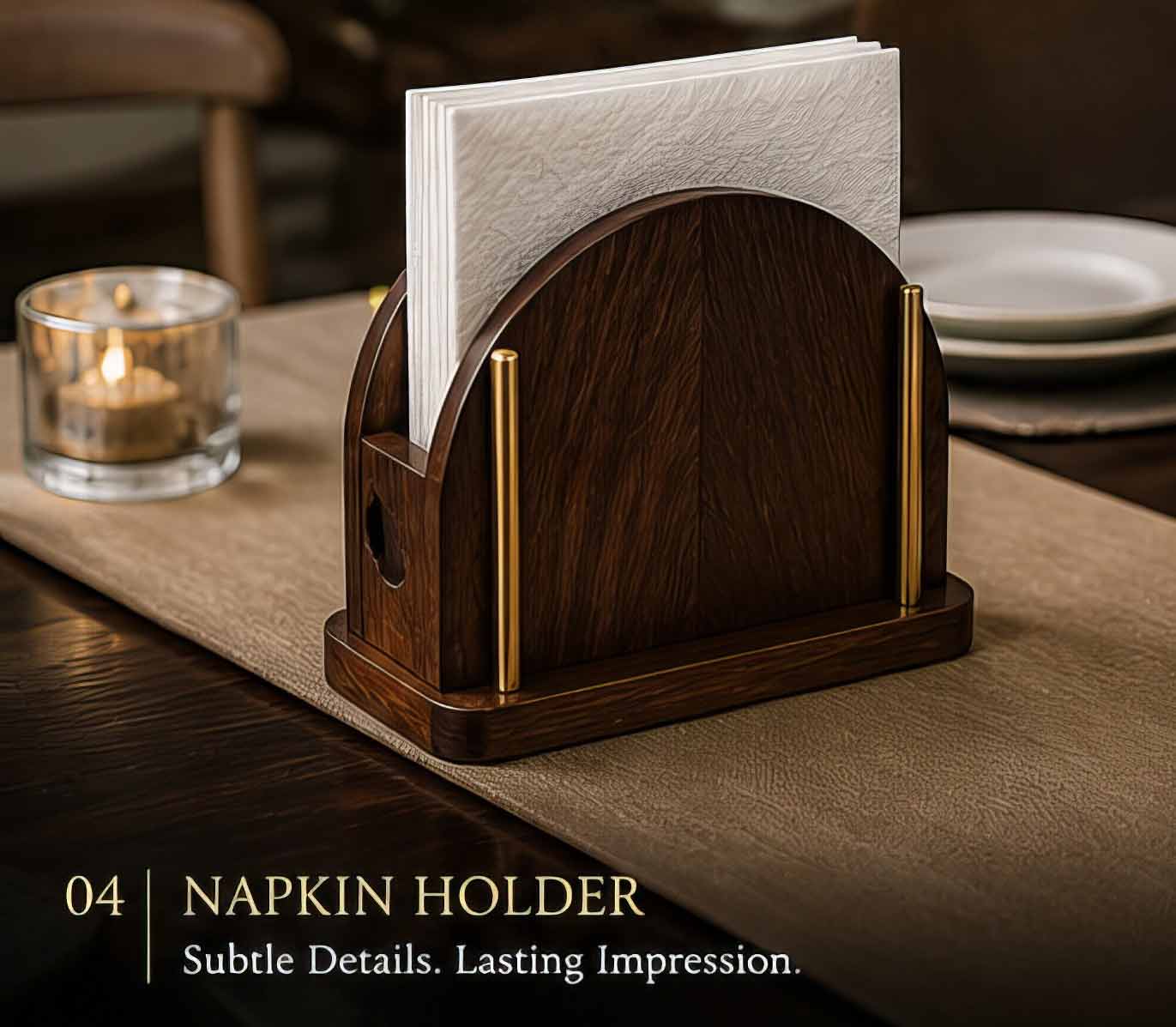 Wooden Napkin Holder