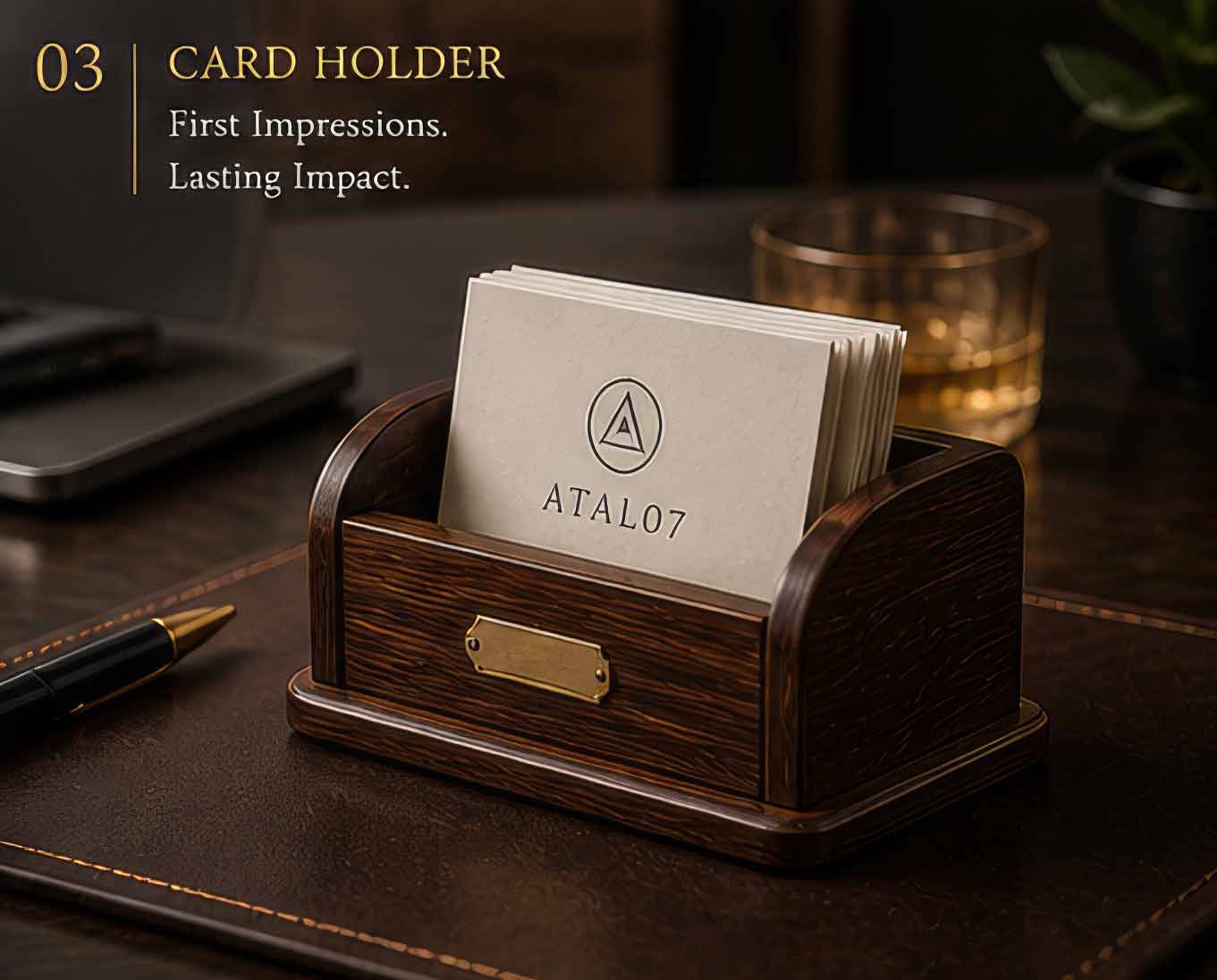 Wooden Card Holder