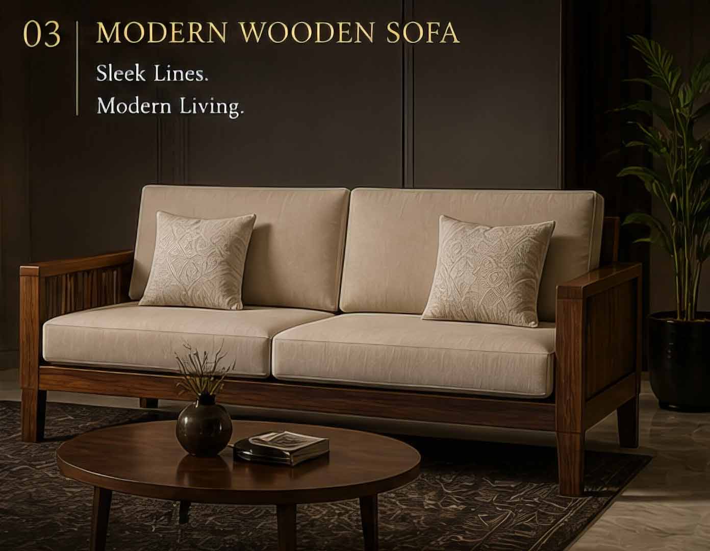 Modern Wooden Sofa