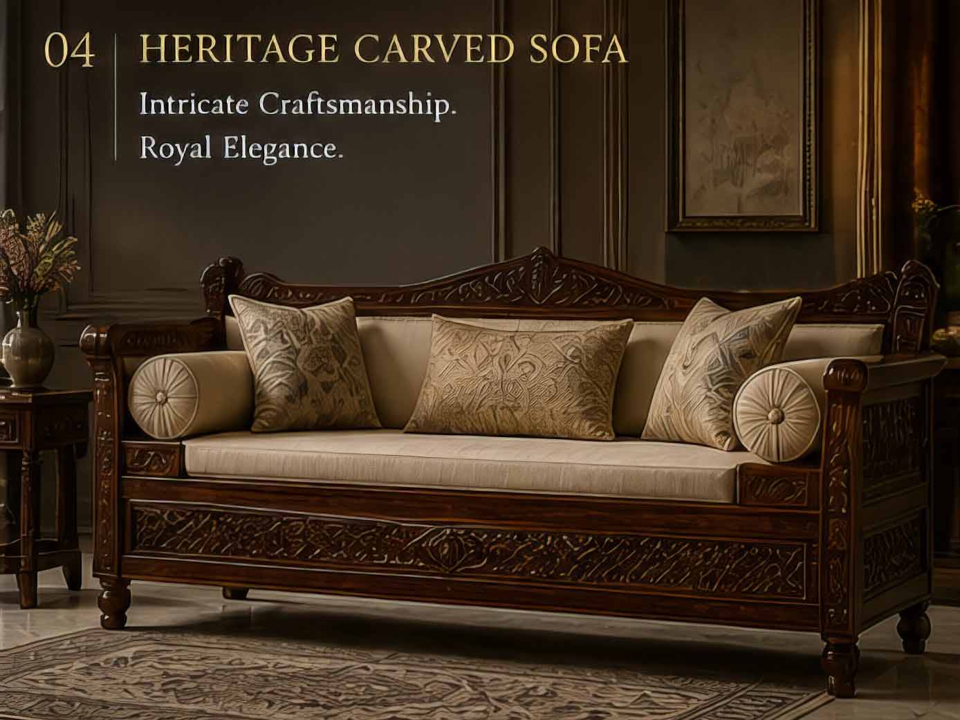 Heritage Carved Sofa
